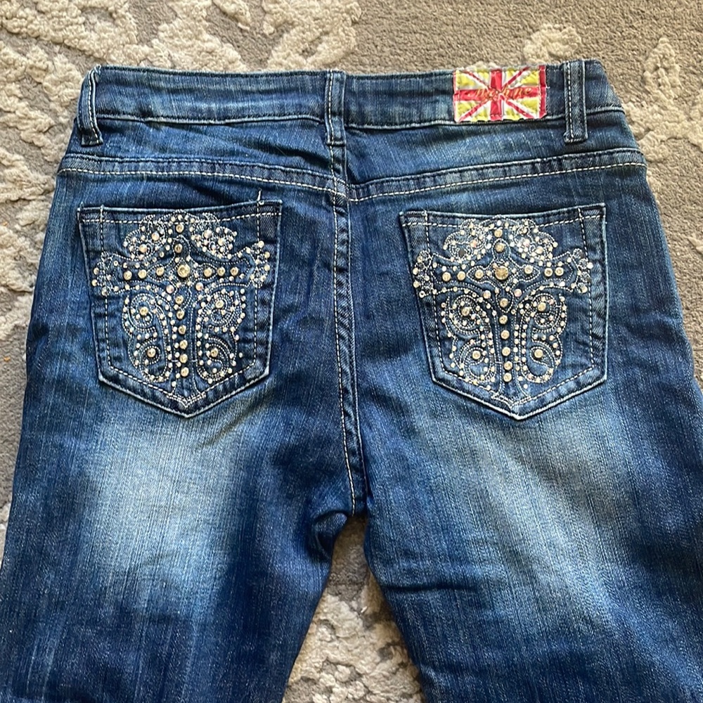 Machine denim jeans pants